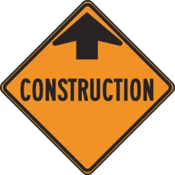 Construction Ahead Sign 30 X 30 IN