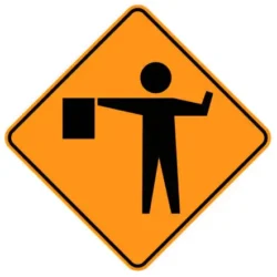 Flagger Sign 30 X 30 IN