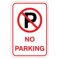 No Parking Sign 24 X 18 IN Rectangle