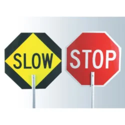 Stop/Slow Paddle Sign, Double-Sided, Including Handle